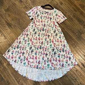 LuLaRoe Carly XXS Feather Print